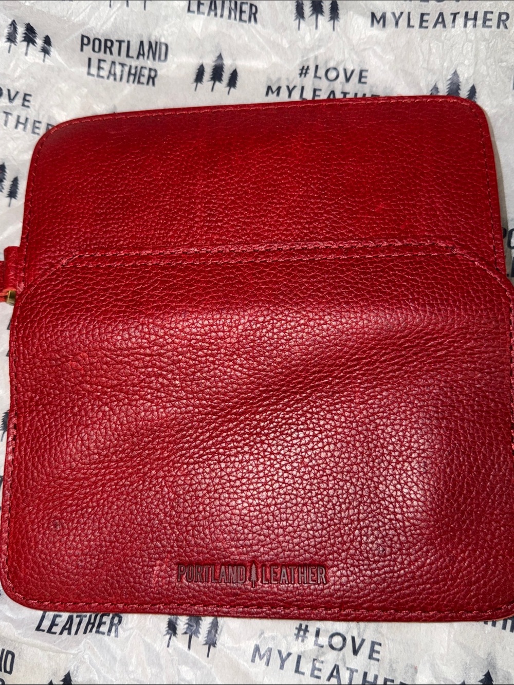 NEW Portland Leather Lily Wristlet in Chili Red org$120 (AP) - Picture 7 of 7